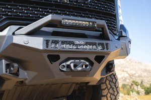 GMC Sierra 2500 Front Bumper - DV8 Offroad - Spec Series - Micro-texture black powder coat with satin black accents - `20-`23